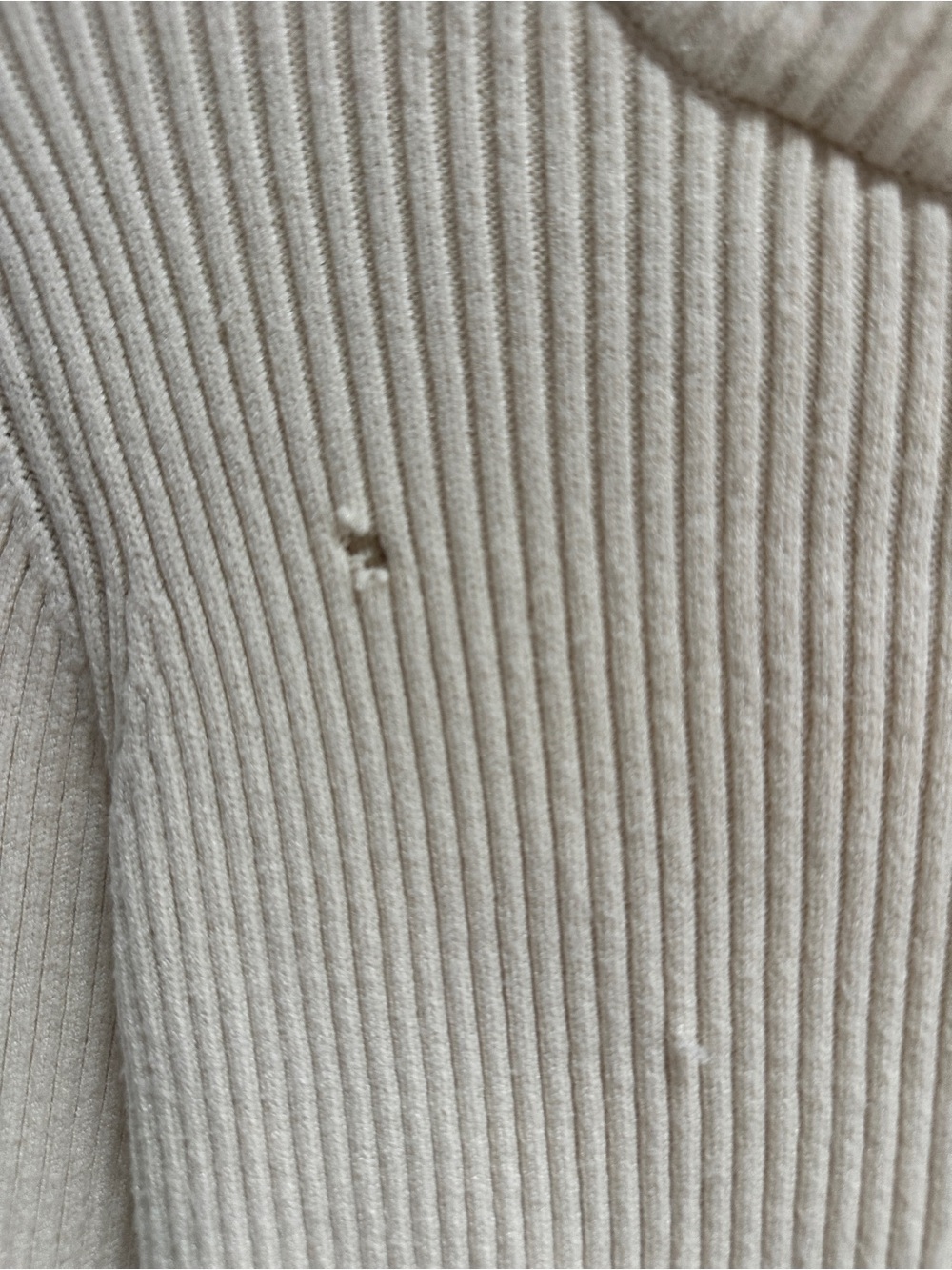 Cream Ribbed Cropped Mock Neck Sweater - Picture 2 of 2